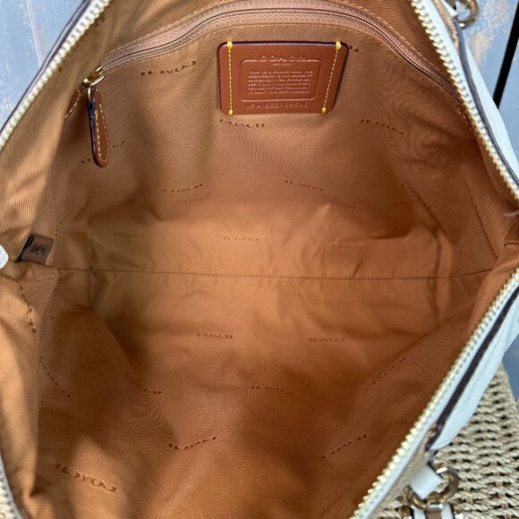 Coach Horse And Carriage Jacquard Prairie Satchel Khaki/Chalk - Picture 11 of 16